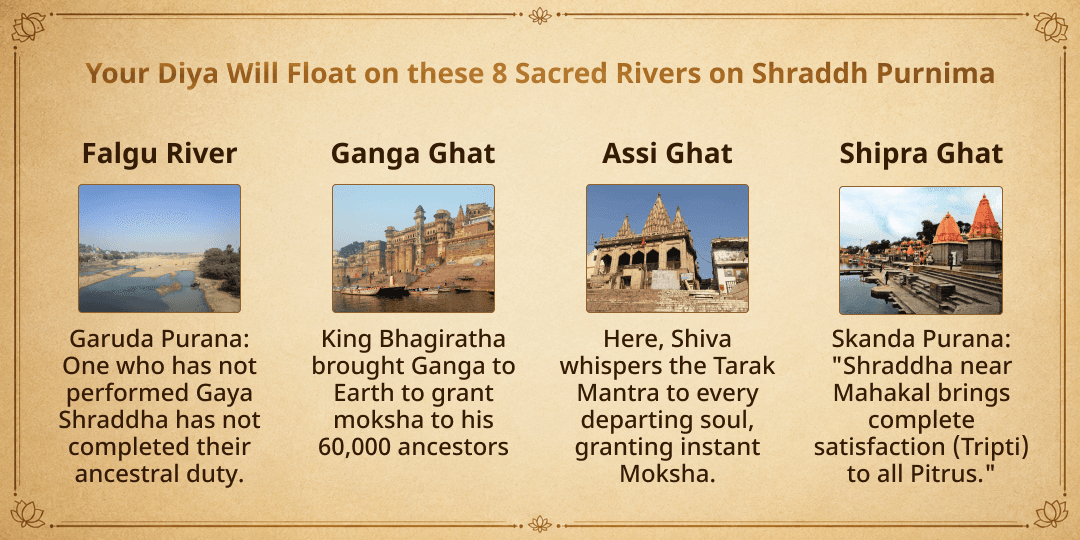 Pitru Paksha Shraddh Purnima 8 Moksha Teerth Maha Deepdaan 